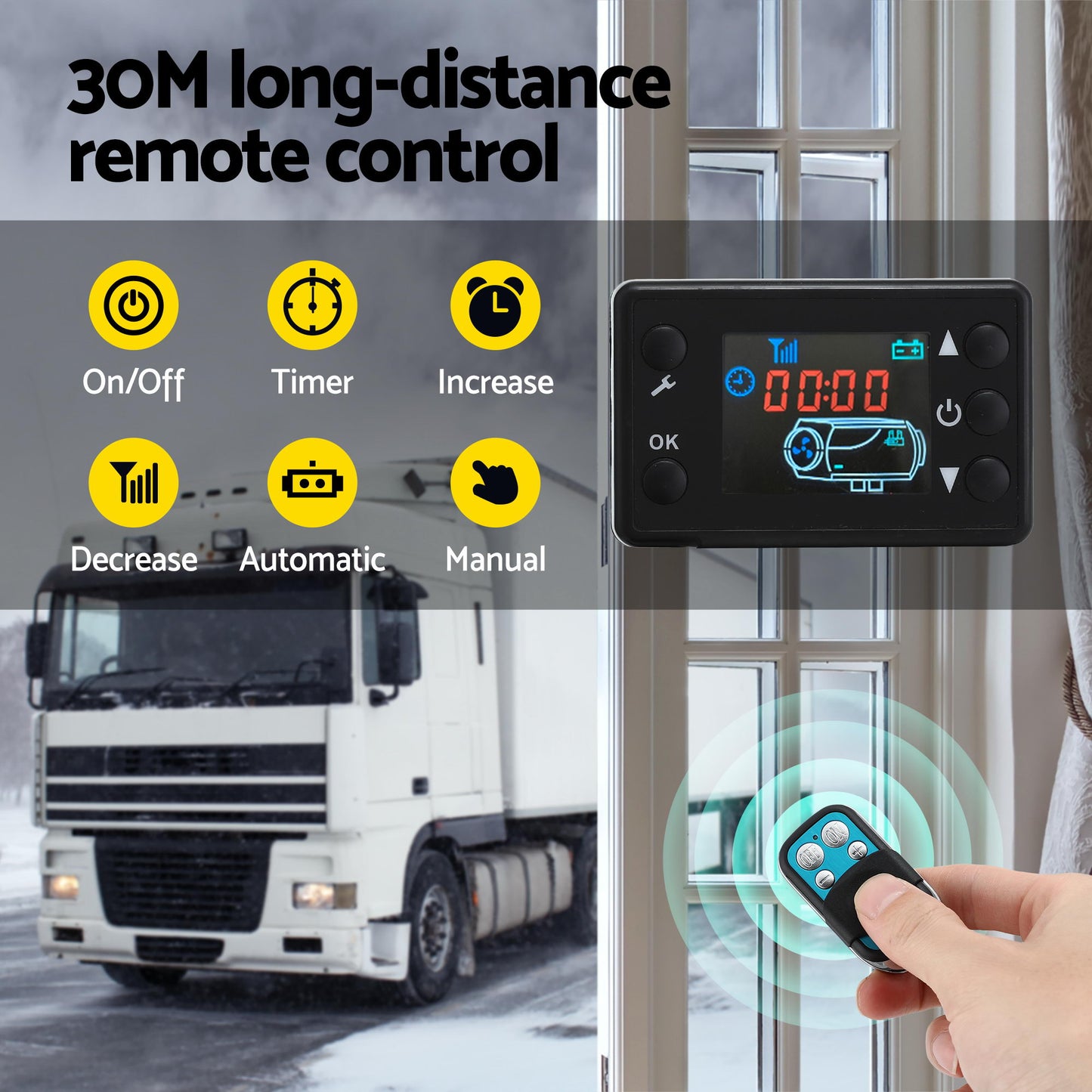 Giantz Diesel Air Heater All-in-one 12/24V 5KW LCD Remote Control for Car RV Indoors machinery