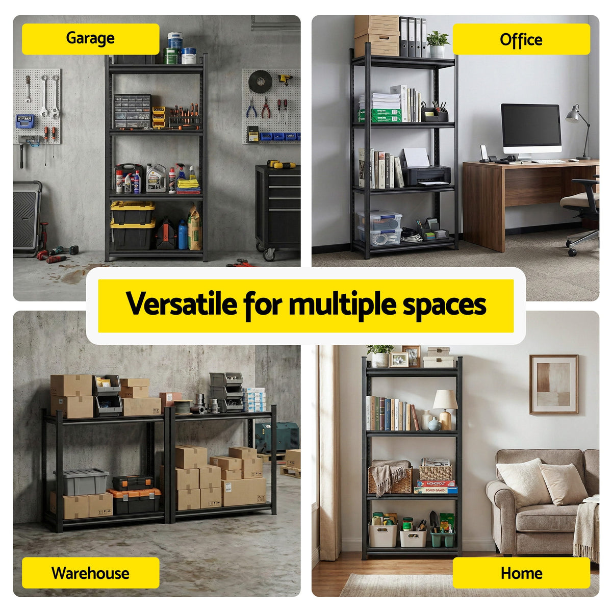 Giantz Garage Shelving 1.8X0.9m Warehouse Rack Storage Shelves Workshop Racks Steel