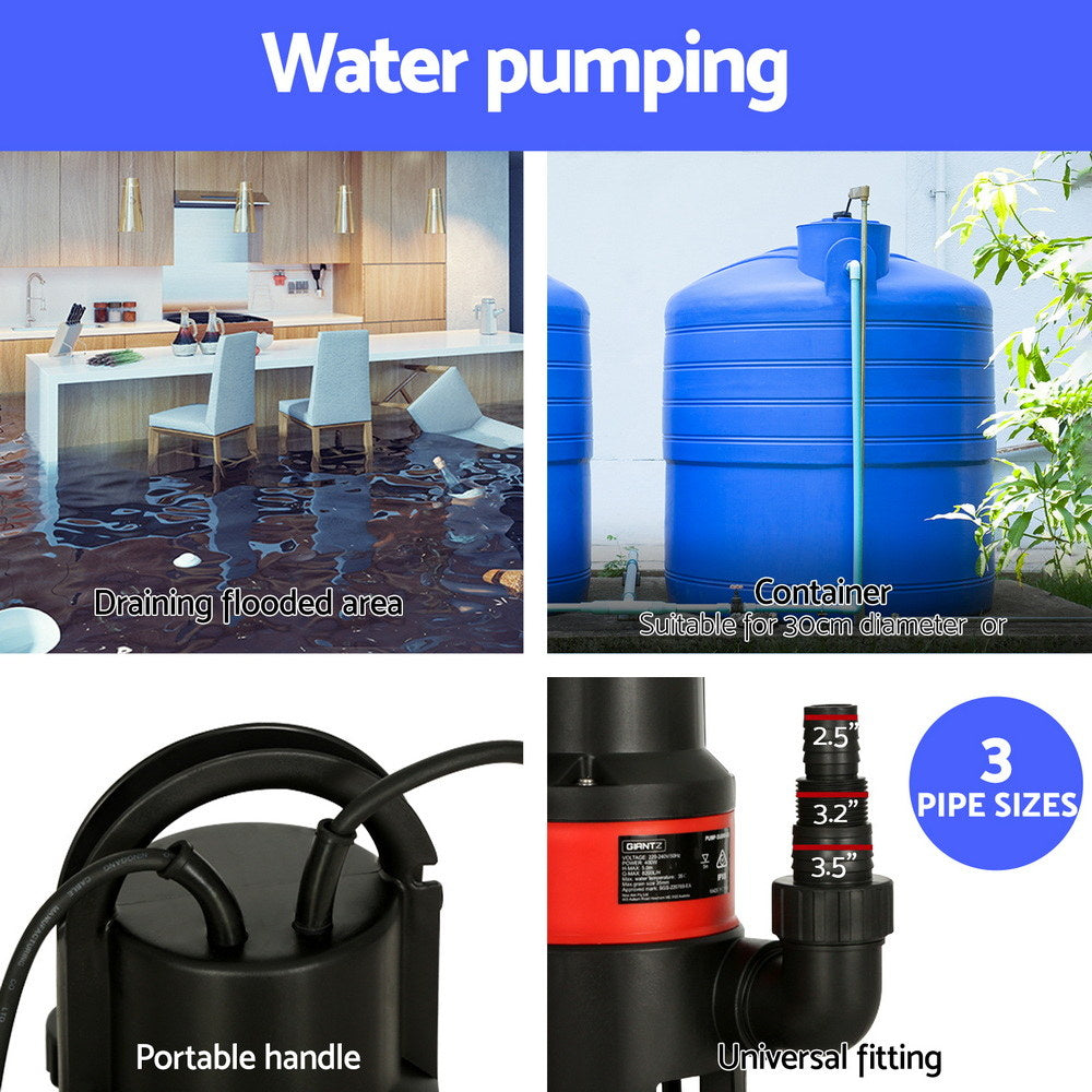 Giantz Garden Submersible Pump 400W Dirty Water Bore Tank Well Steel Sewerage