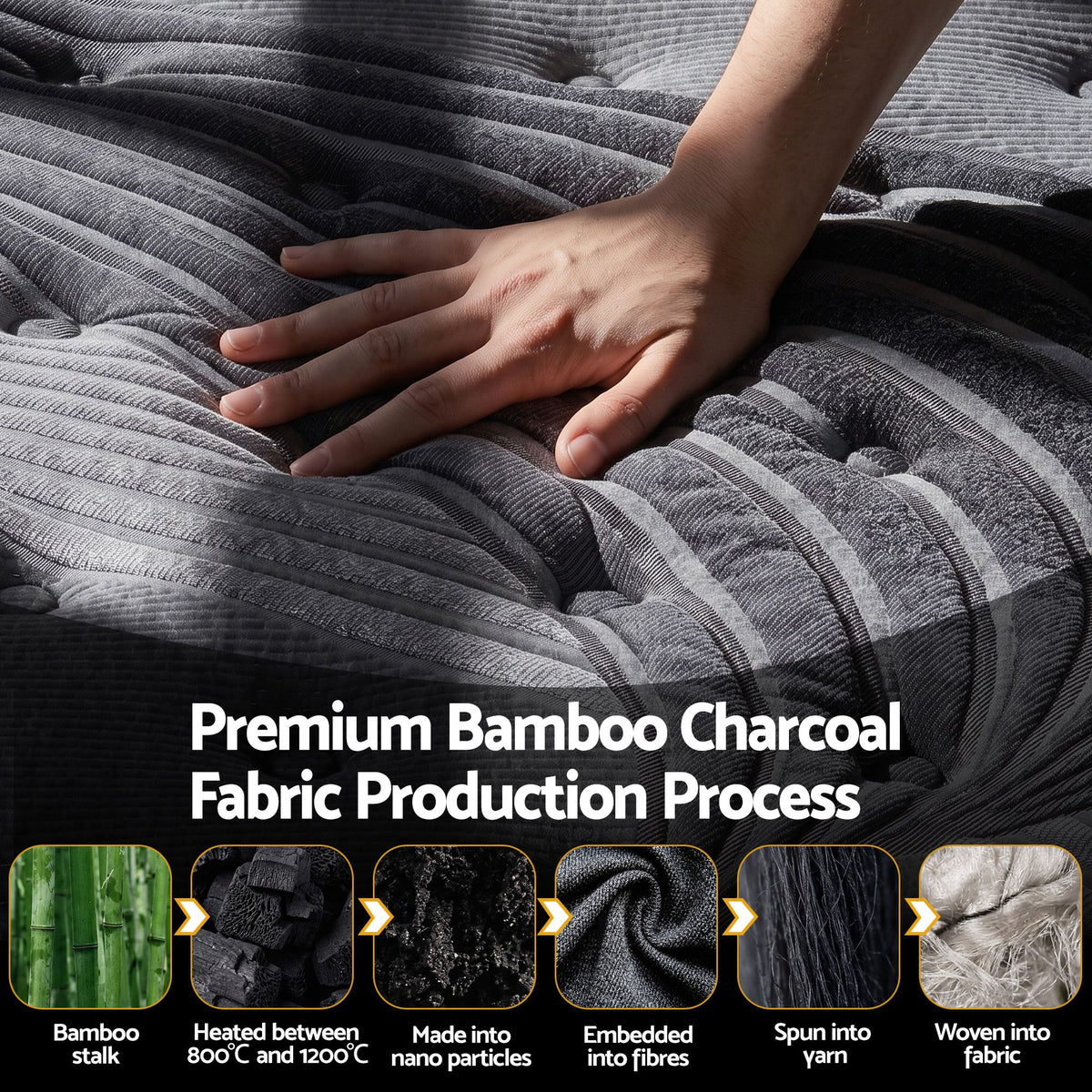 Giselle Bedding 34cm Mattress Bamboo Cover Double