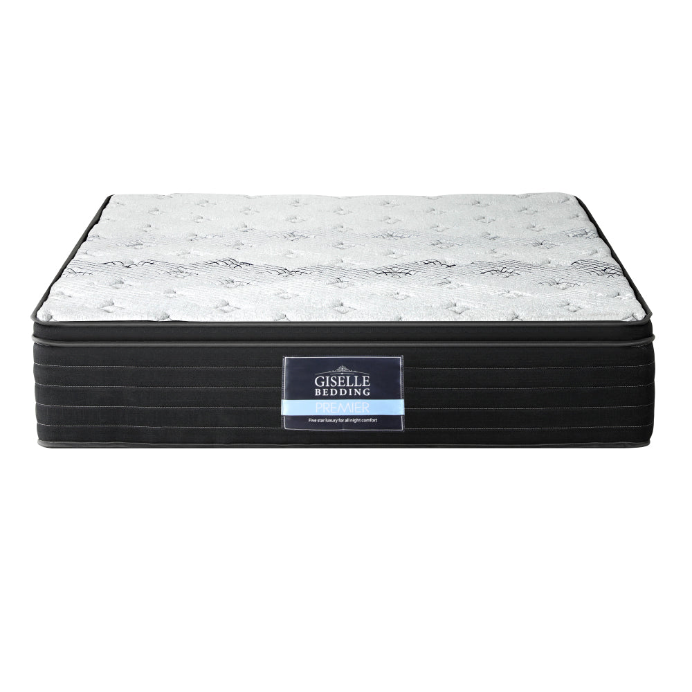 Giselle Bedding 5-Zone King Mattress 32cm Extra Firm Enhanced 6-turn Individual Pocket Spring for Back Pressure Relief