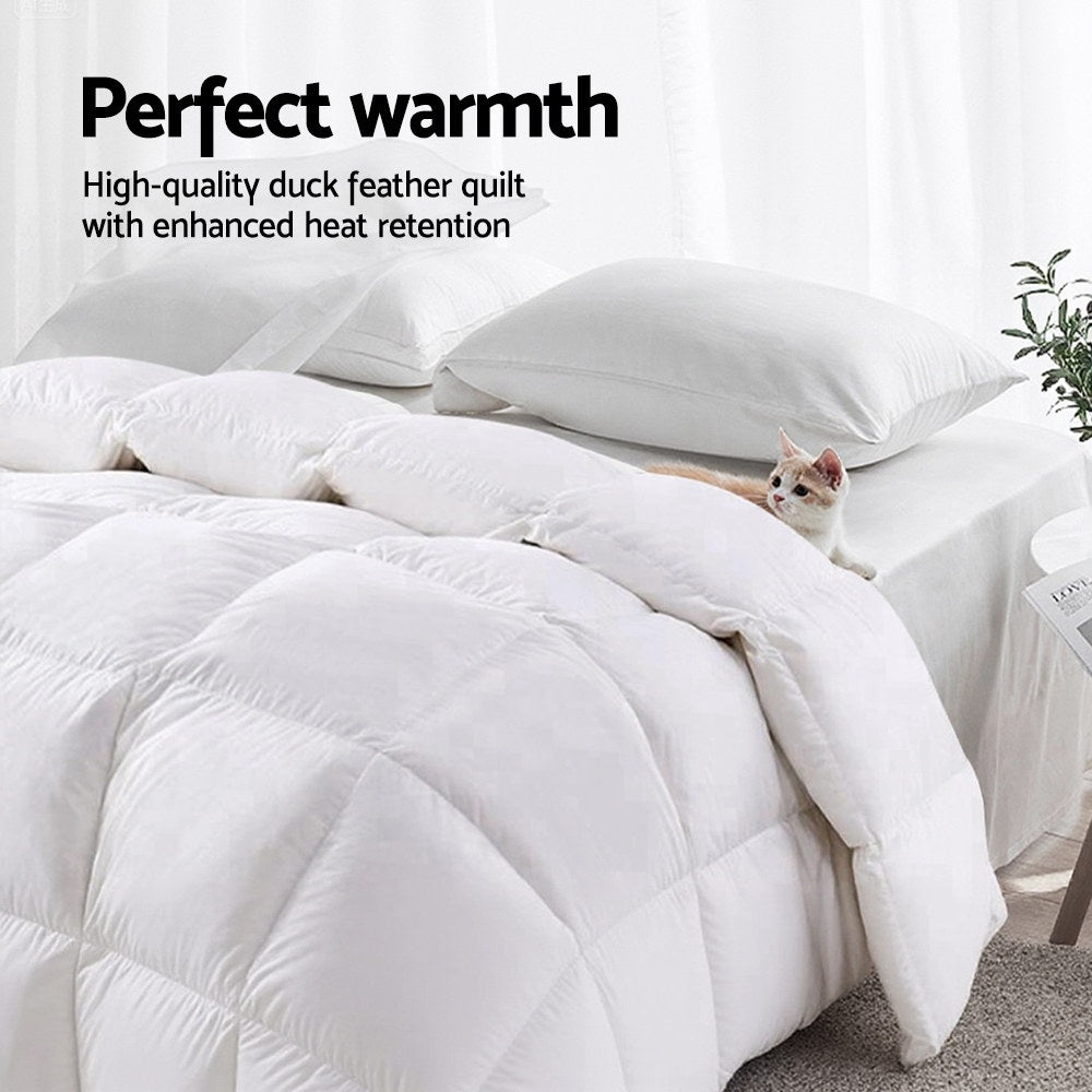 Giselle Bedding 700GSM Duck Down Feather Quilt Duvet Doona Winter Blanket Single