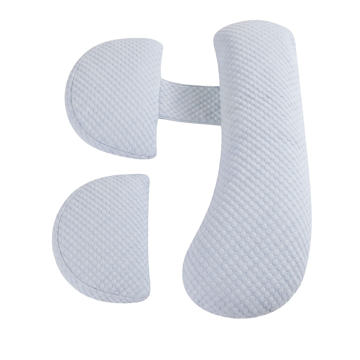 Giselle Bedding Cooling Pregnancy Pillow Adjustable Maternity Pillow for Sleeping, Body Pillows for Adults Support Back, Belly, and Hips, Blue 37x87 cm