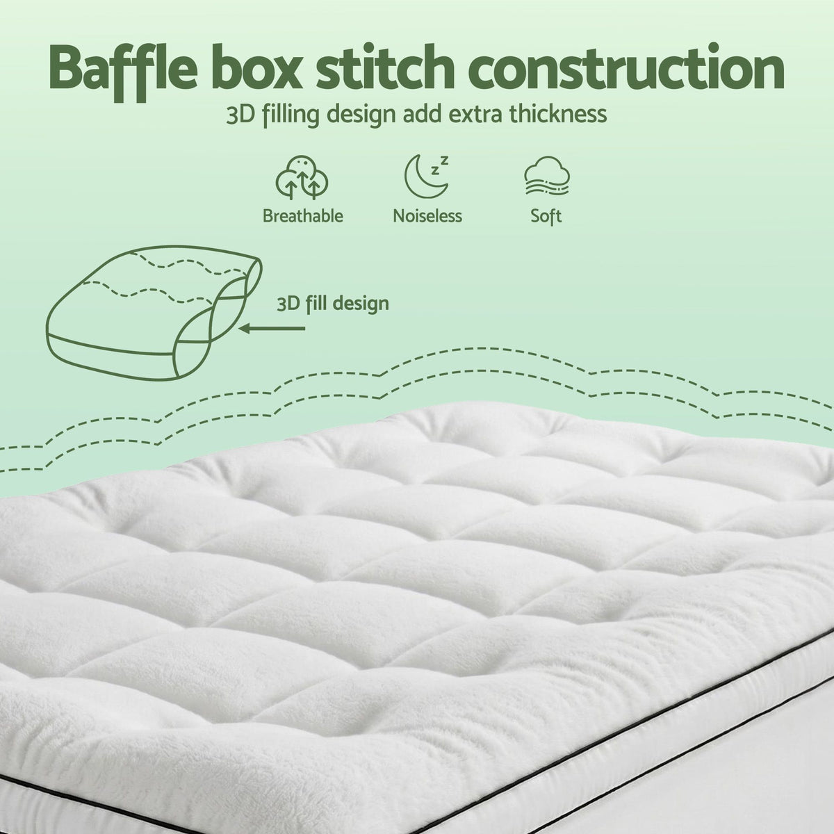 Giselle Bedding King Single Mattress Topper 5cm Coral Fleece