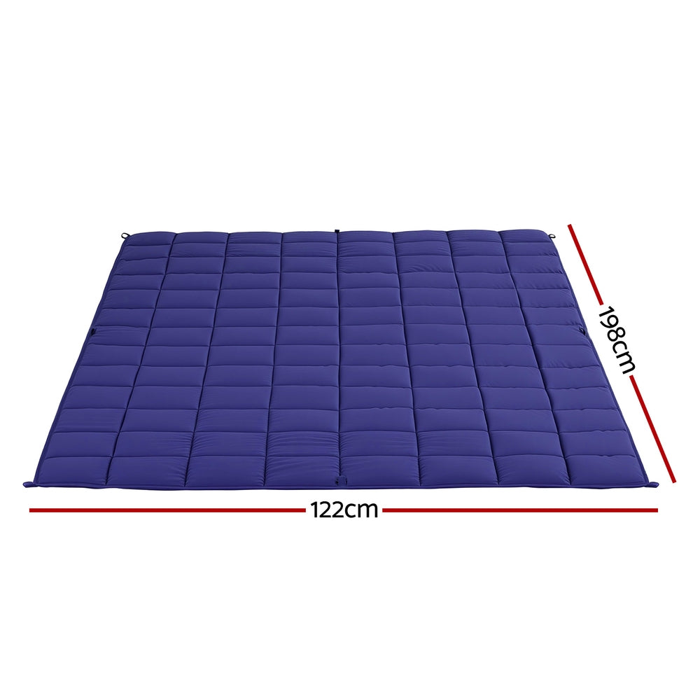 Giselle Bedding Weighted Blanket 6.8kg Kids Adults Heavy Gravity Relax Calm Blue