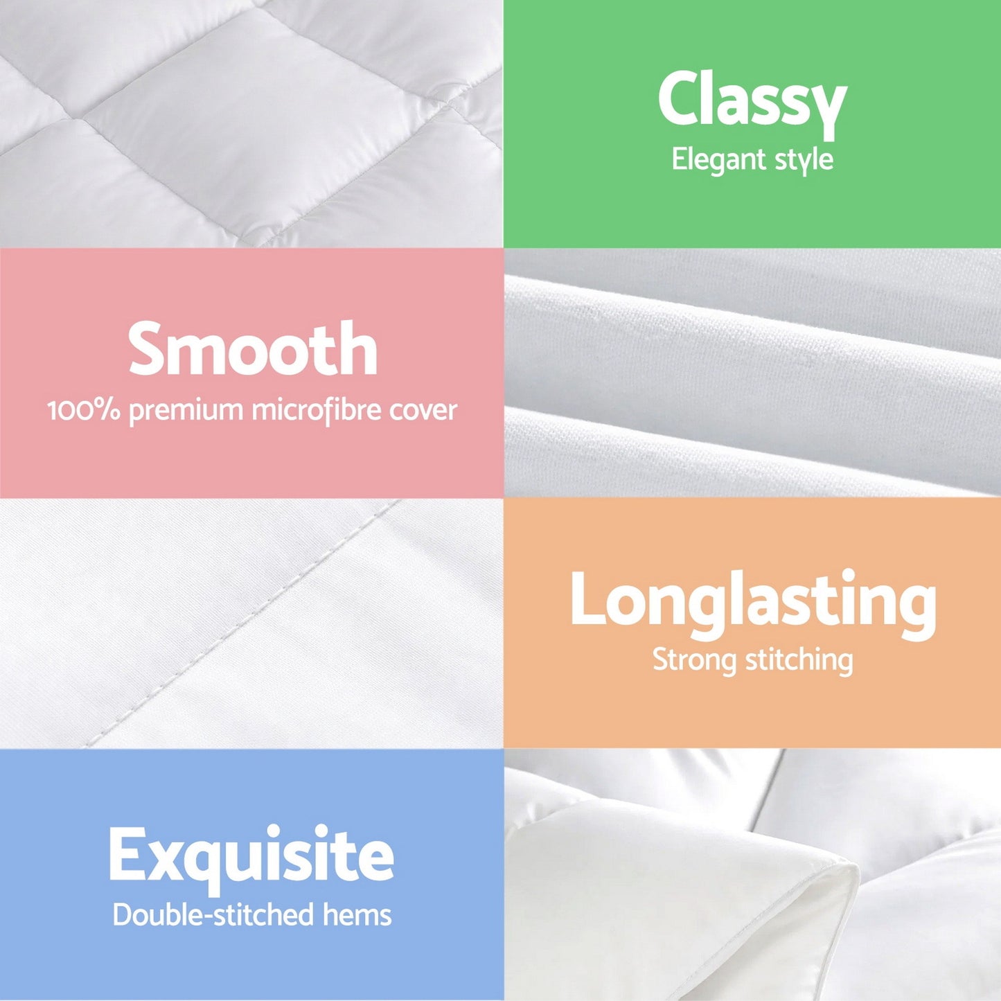 Giselle Bedding Wool Quilt 500GSM Thick King Winter Doona Baffle Box Construction 100% Wool Filling