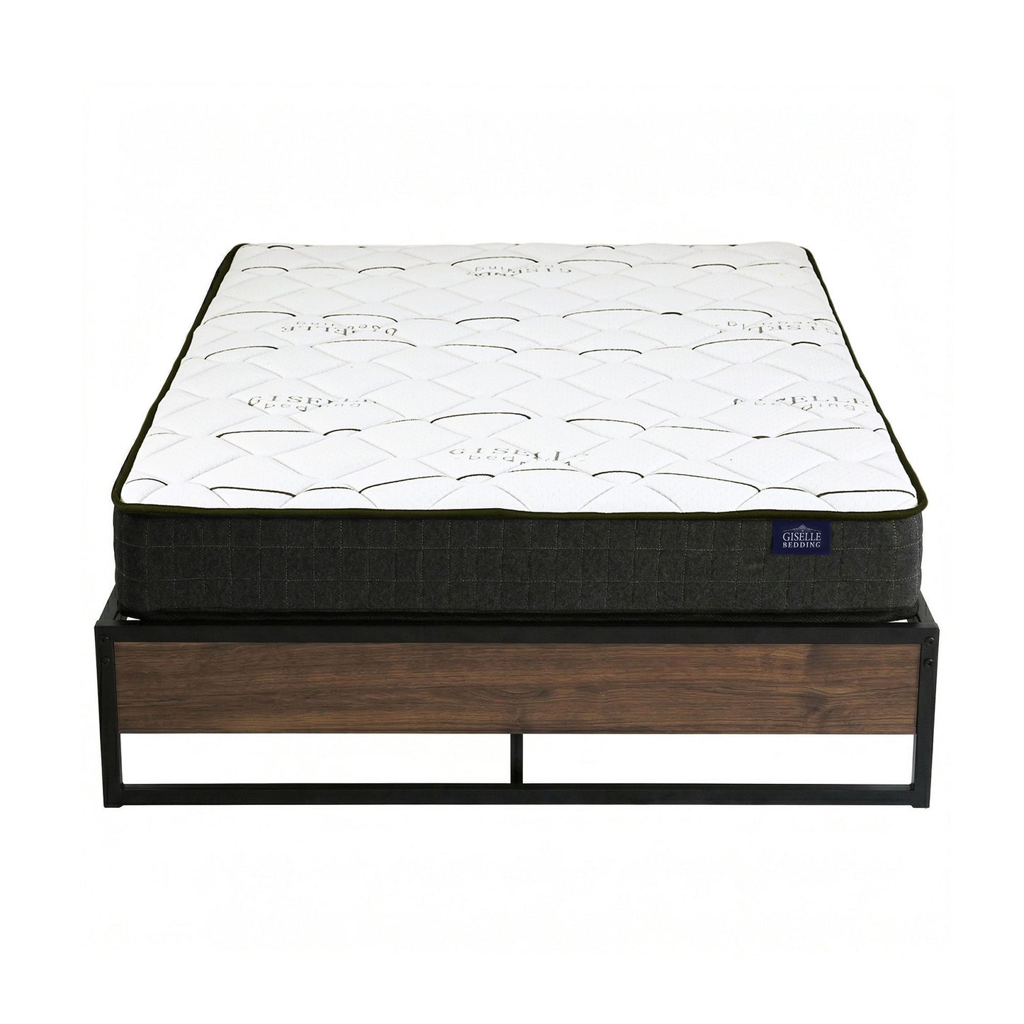 Giselle Double Mattress 16cm and Artiss Metal Bed Frame Set for Guest Rooms Studios