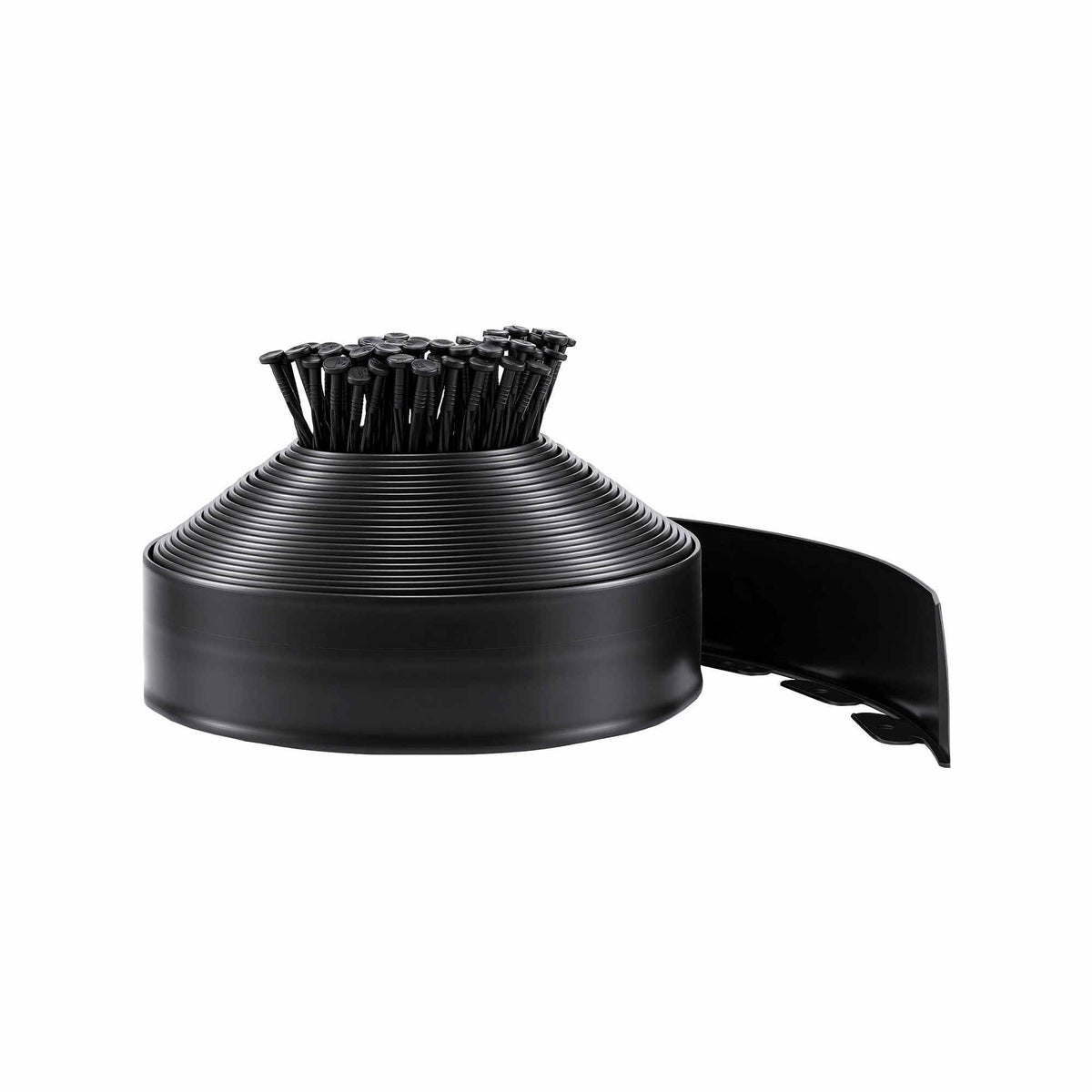 Green Fingers Garden Edging 60ft 30pcs Flexible Garden Border Plastic Lawn Edging Black