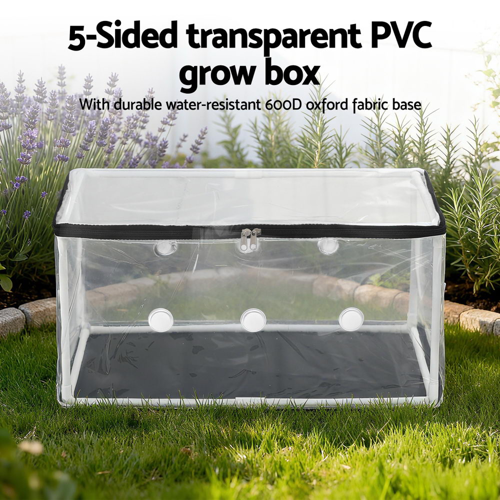 Green Fingers Mini Greenhouse 50x25x25cm PVC Cover for Mushrooms Succulents