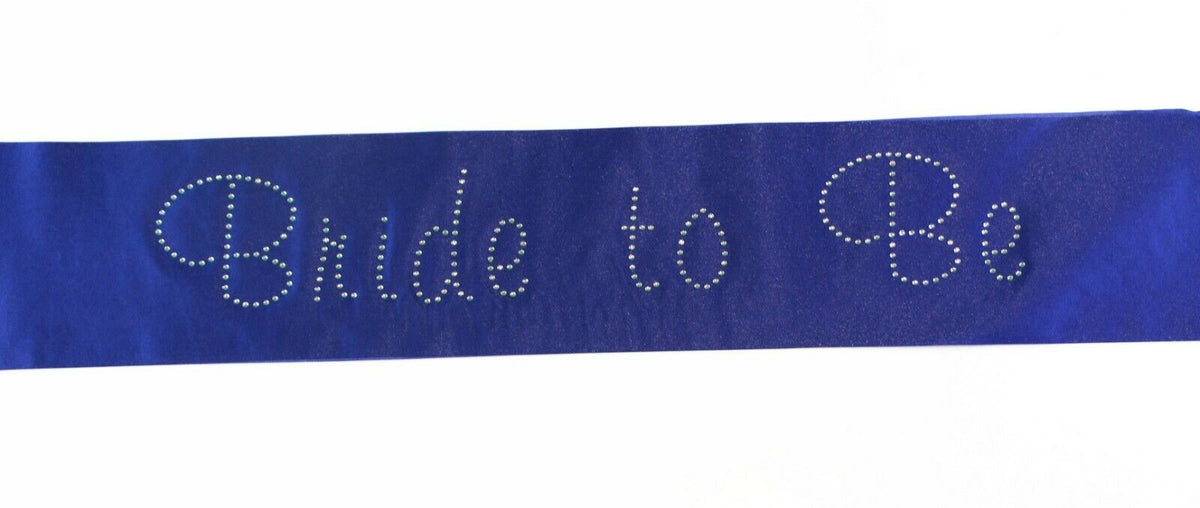 Hens Sash Diamante Diamond Crystal Sashes Bridal Party Black Pink Purple Blue