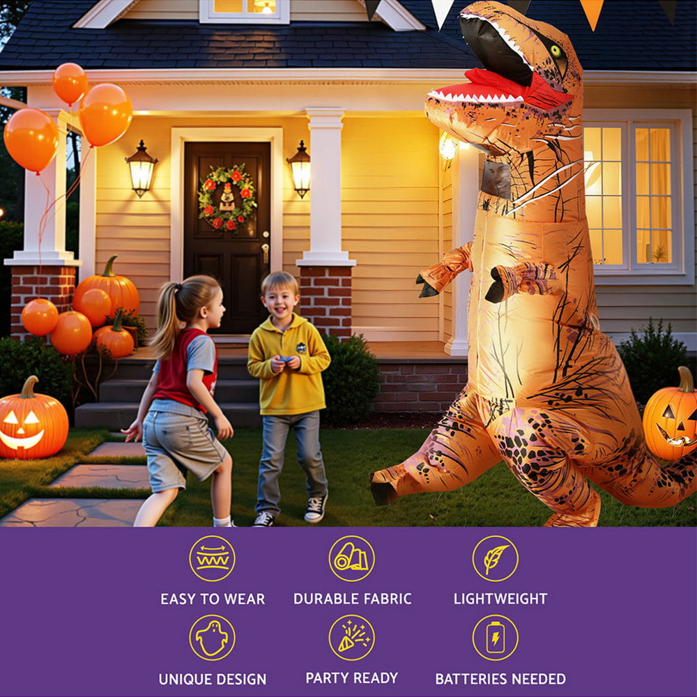 Inflatable Dinosaur Costume T-Rex Adult Suit Blow Up Party Fancy Dress Halloween Xmas Cosplay