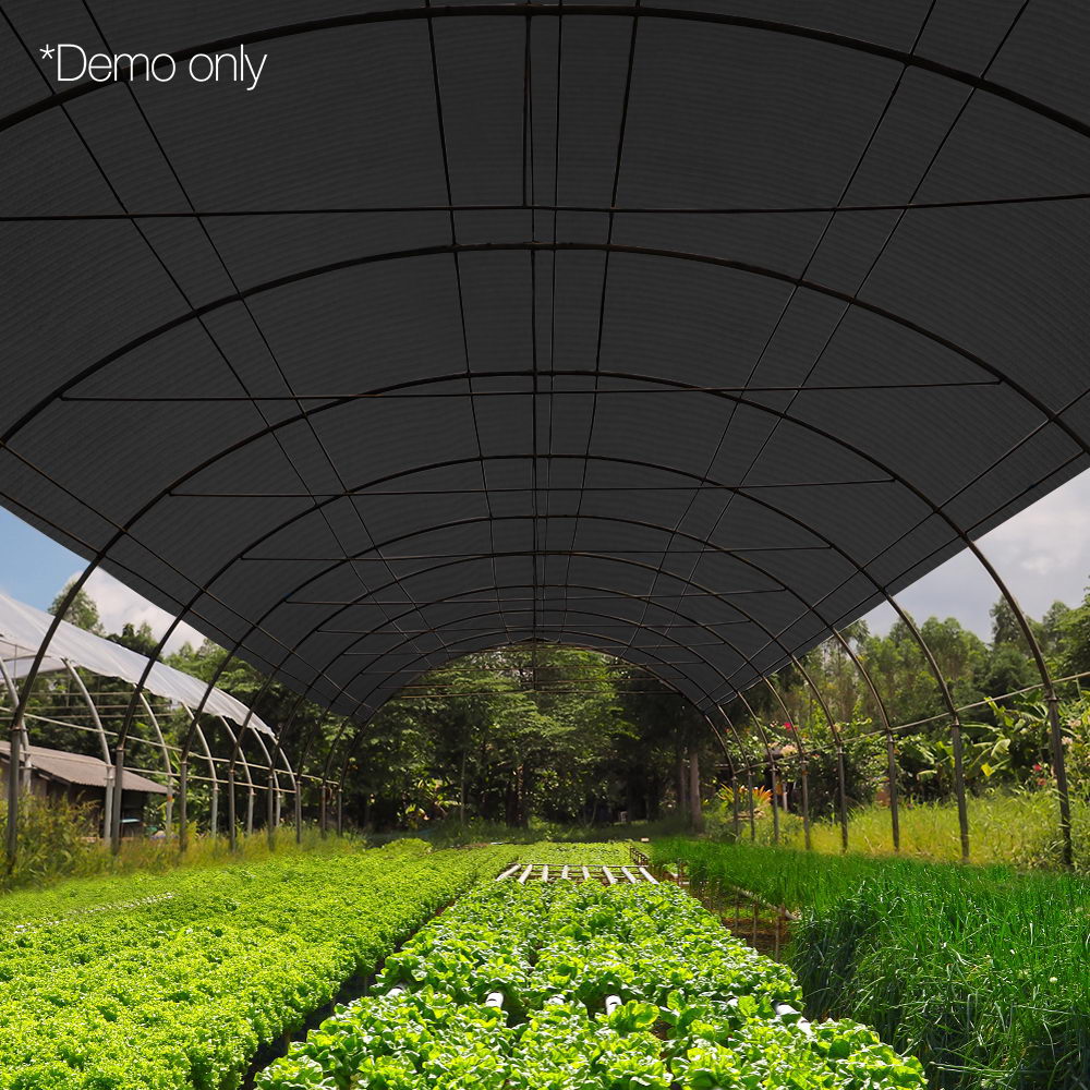 Instahut 50% Shade Cloth 1.83x50m Shadecloth Sail Heavy Duty Black