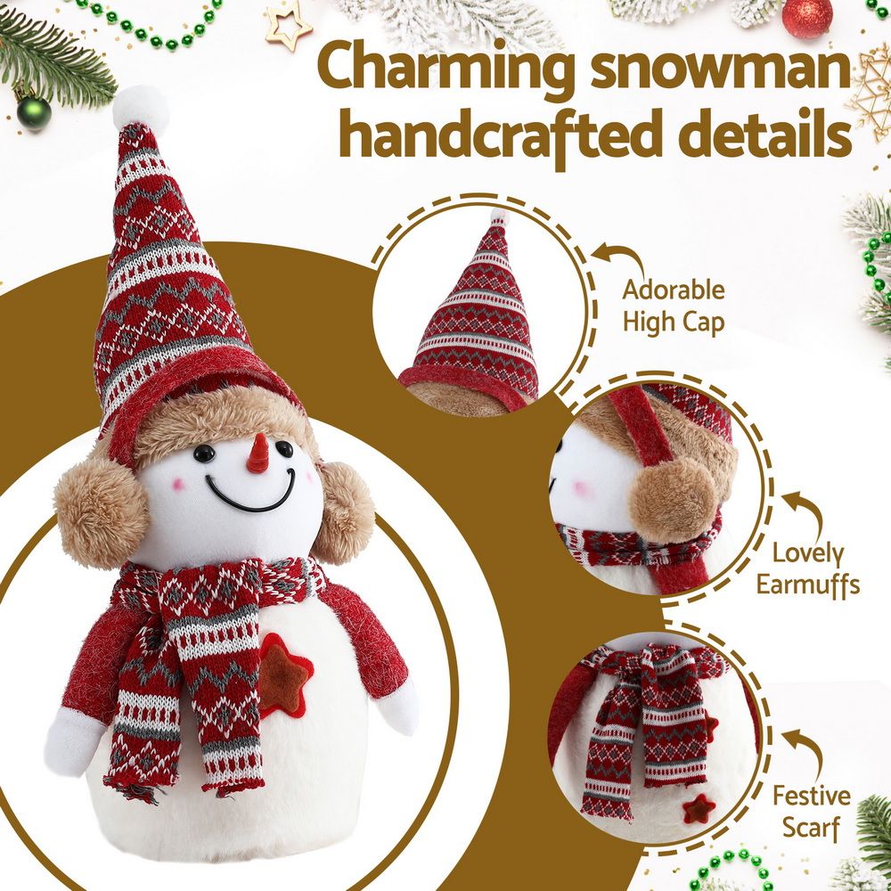 Jingle Jollys Christmas Snowman Handicraft Ornaments Party Decorations 35cm