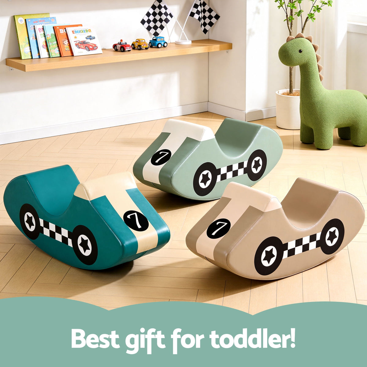 Keezi Kids Climbing Blocks 3Pcs Foam Toddler Playset Soft Indoor Climbing Toy Rocker