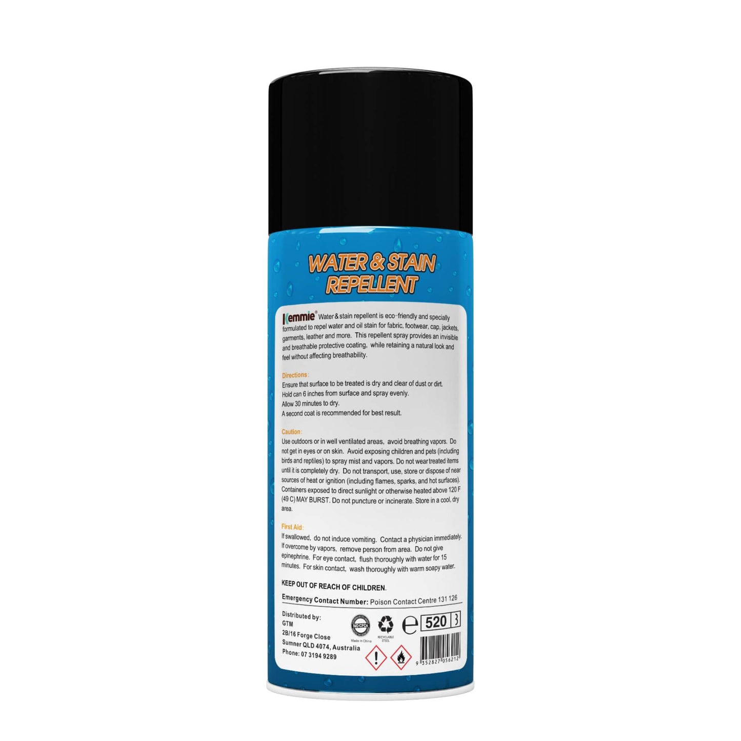 Kemmie 4x212g Water and Stain Repellent Spray for Shoes Suede Leather and Fabric