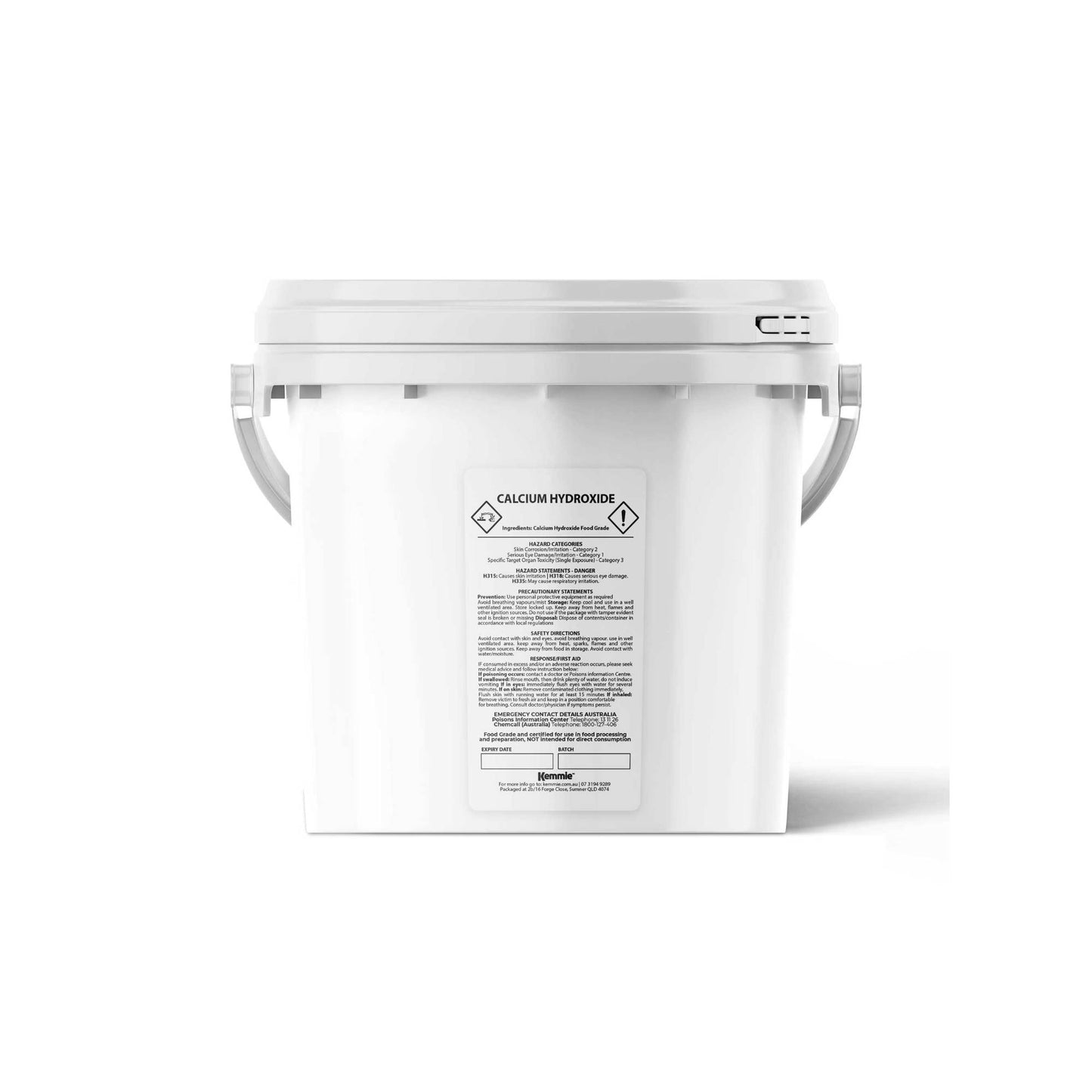 Kemmie Calcium Hydroxide Powder Tubs - Food Grade Pickling Lime FCC Bulk