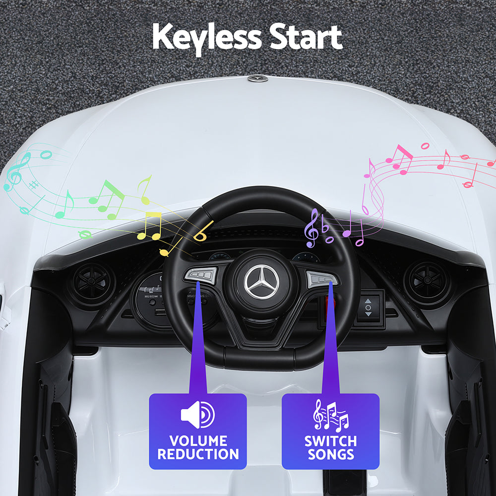 Kids Electric Ride On Car Licensed Outdoor Toys Cars Music Remote White