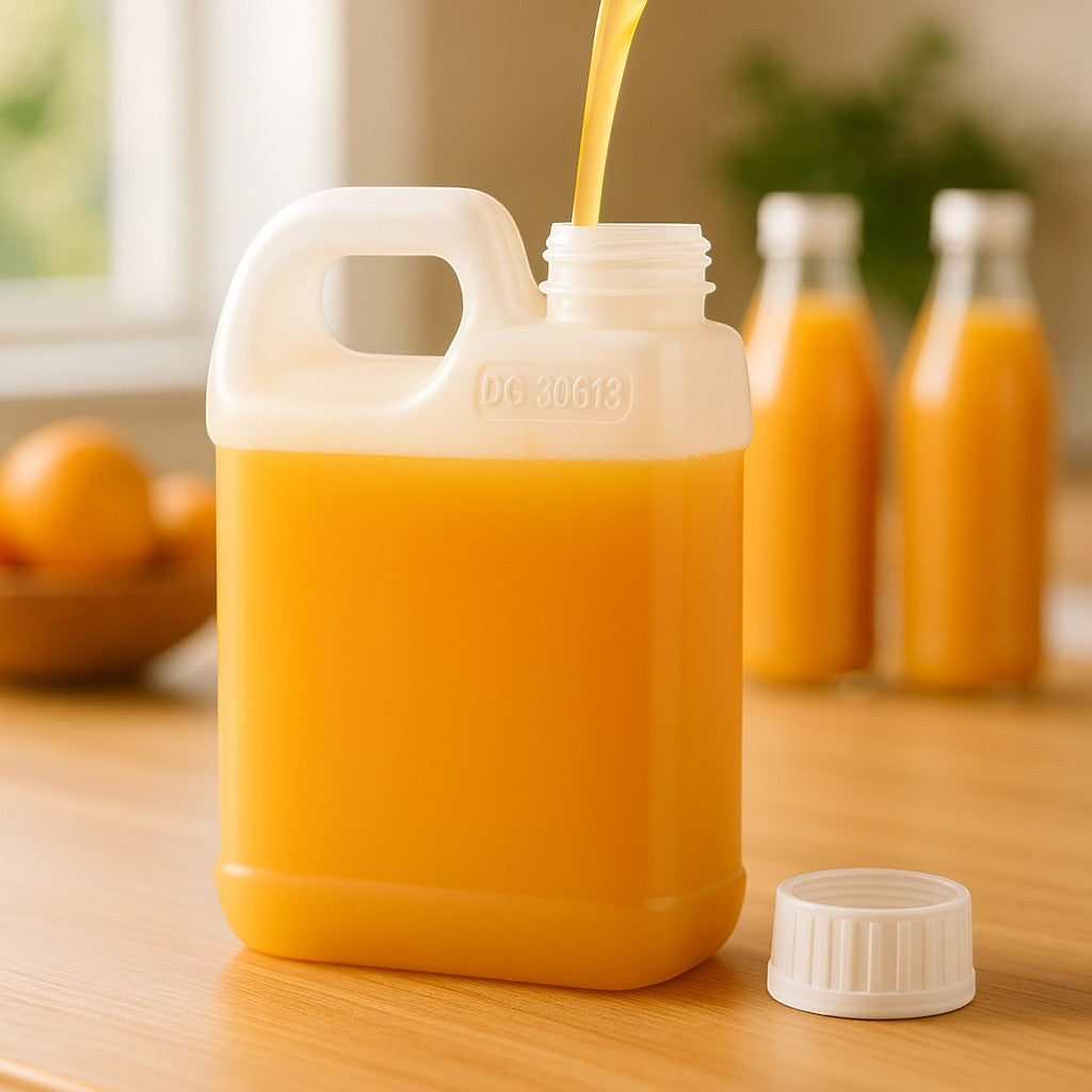 Kitchee 10x 1L Natural HDPE Jerry Can Bottle Empty 38mm TE Cap