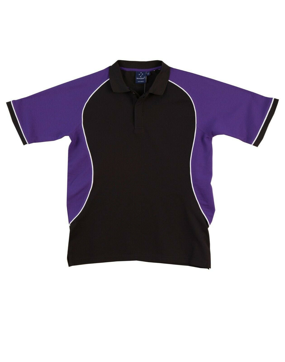Ladies Womens Arena Sports Racing Short Sleeve Black Polo Top Team Tshirt New