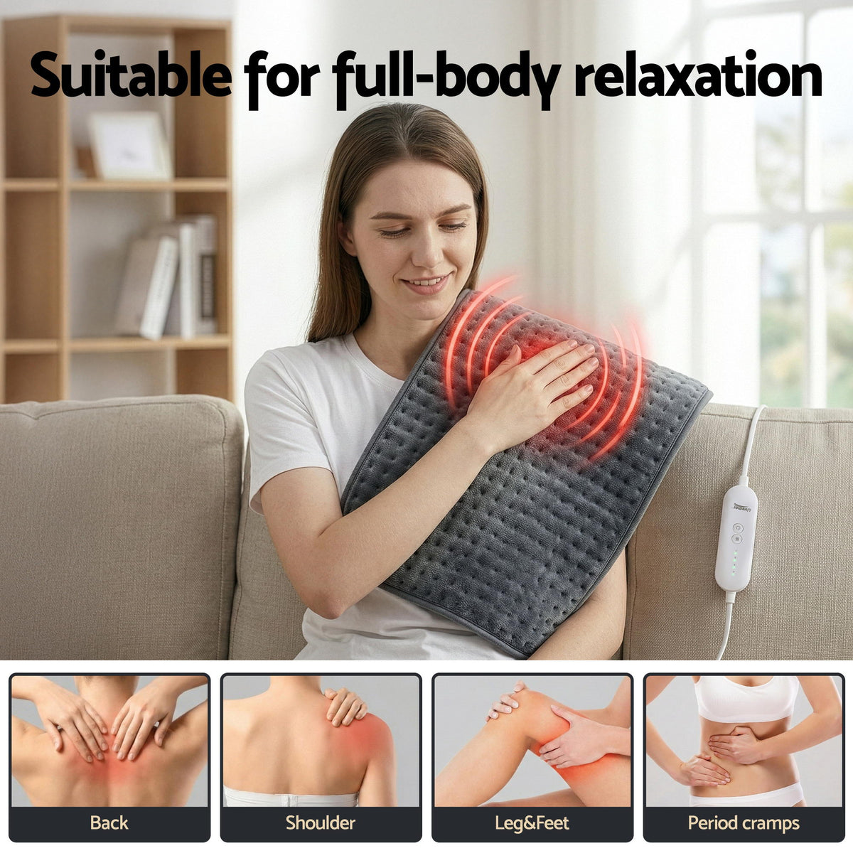 Livemor Electric Heating Pad Heat Mat 60x39cm
