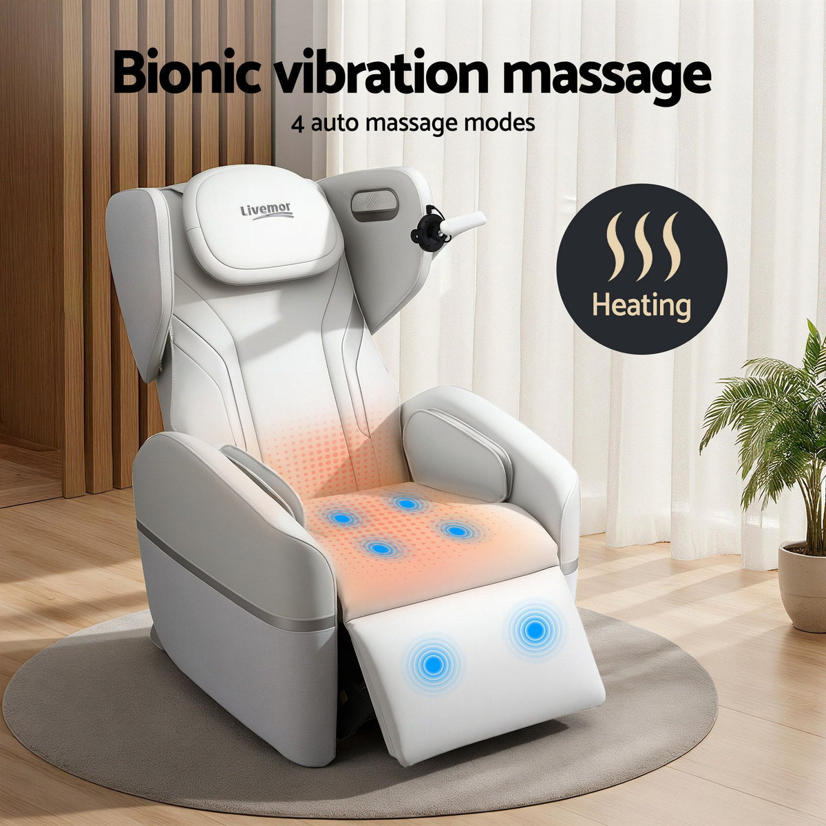 Livemor Massage Chair Electric Vibration Recliner Chair ZENO