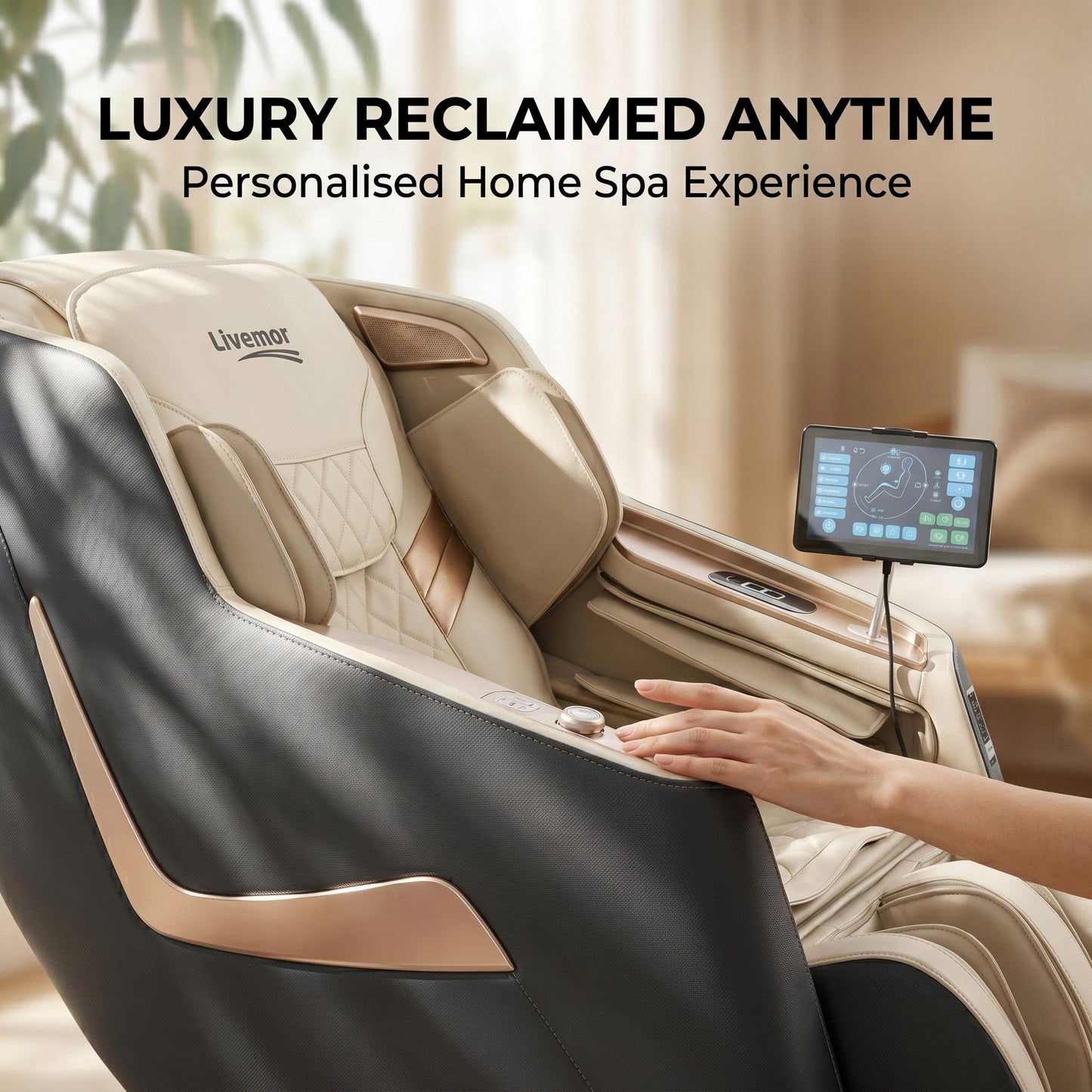 Livemor Massage Chair Electric Recliner Home Massager 3D Opal