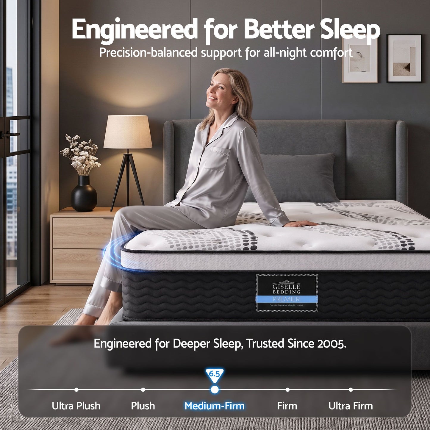 Giselle Bedding 32cm Mattress Euro Top Single