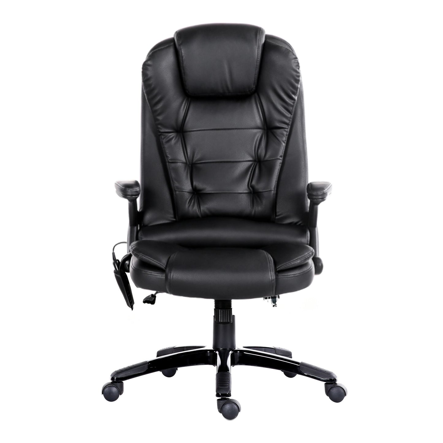 Artiss 8 Point Massage Office Chair Heated Seat Recliner PU Black