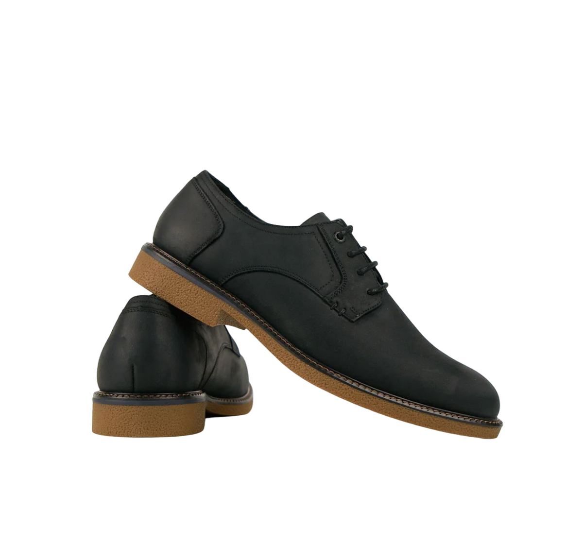 Mens Hush Puppies Manchester Black Rub Dress Formal Lace Up Shoes