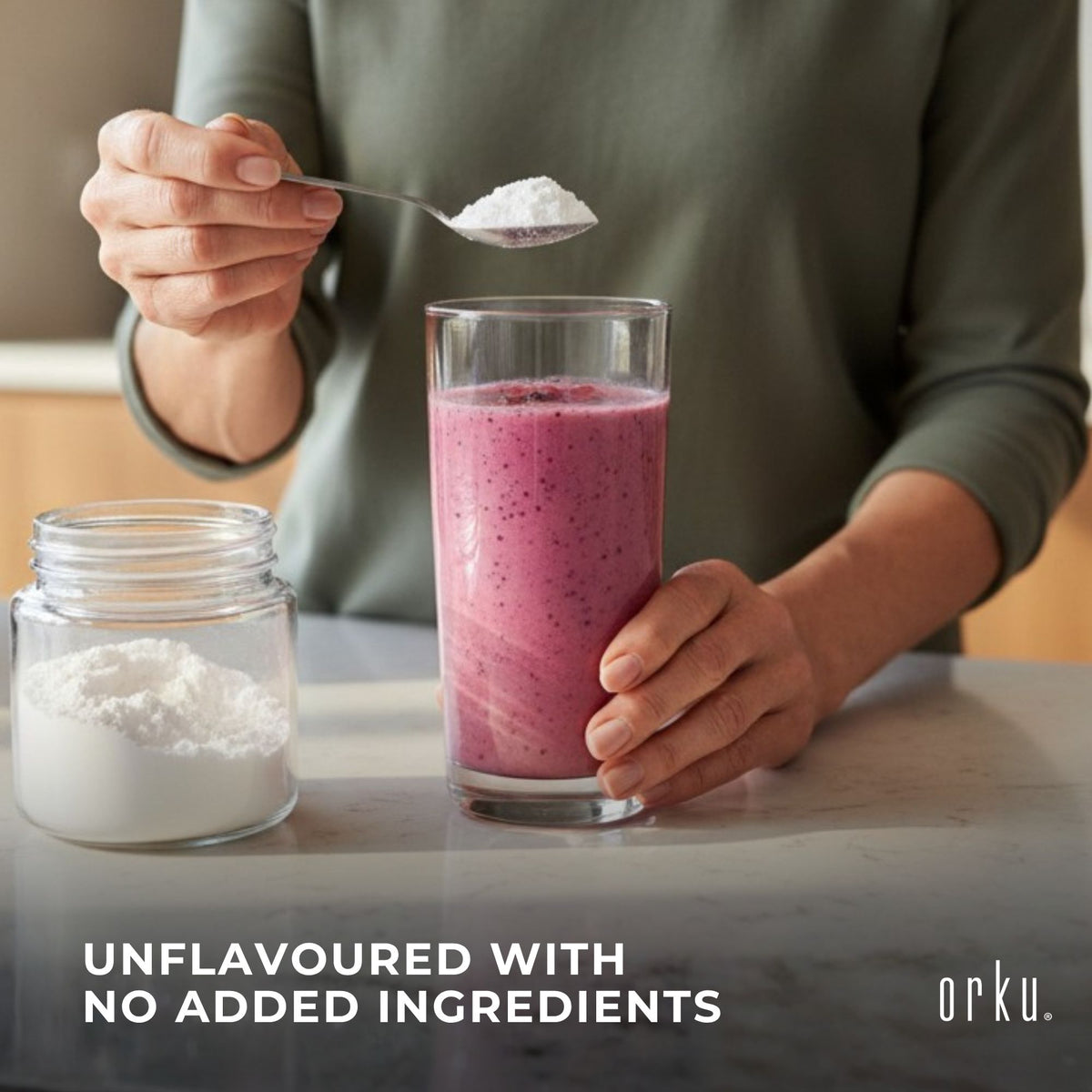 Orku 400g Creatine Monohydrate Powder 200 Mesh Micronised 99.9% Pure