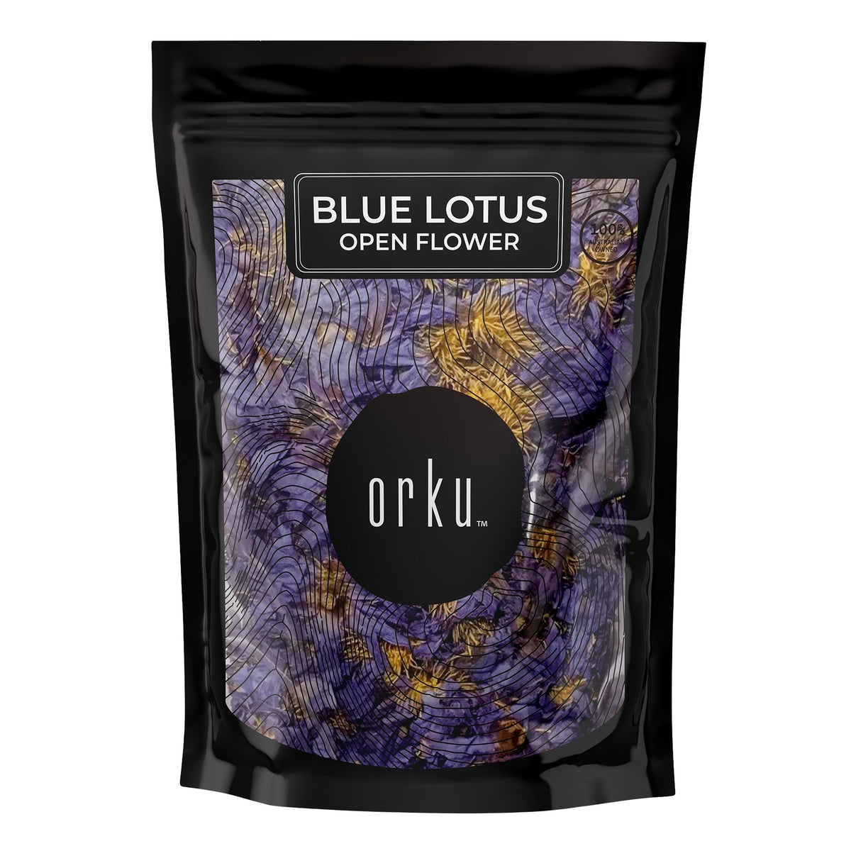 Orku 10g Blue Lotus Flowers - Dried Whole Open Lily Nymphaea Caerulea