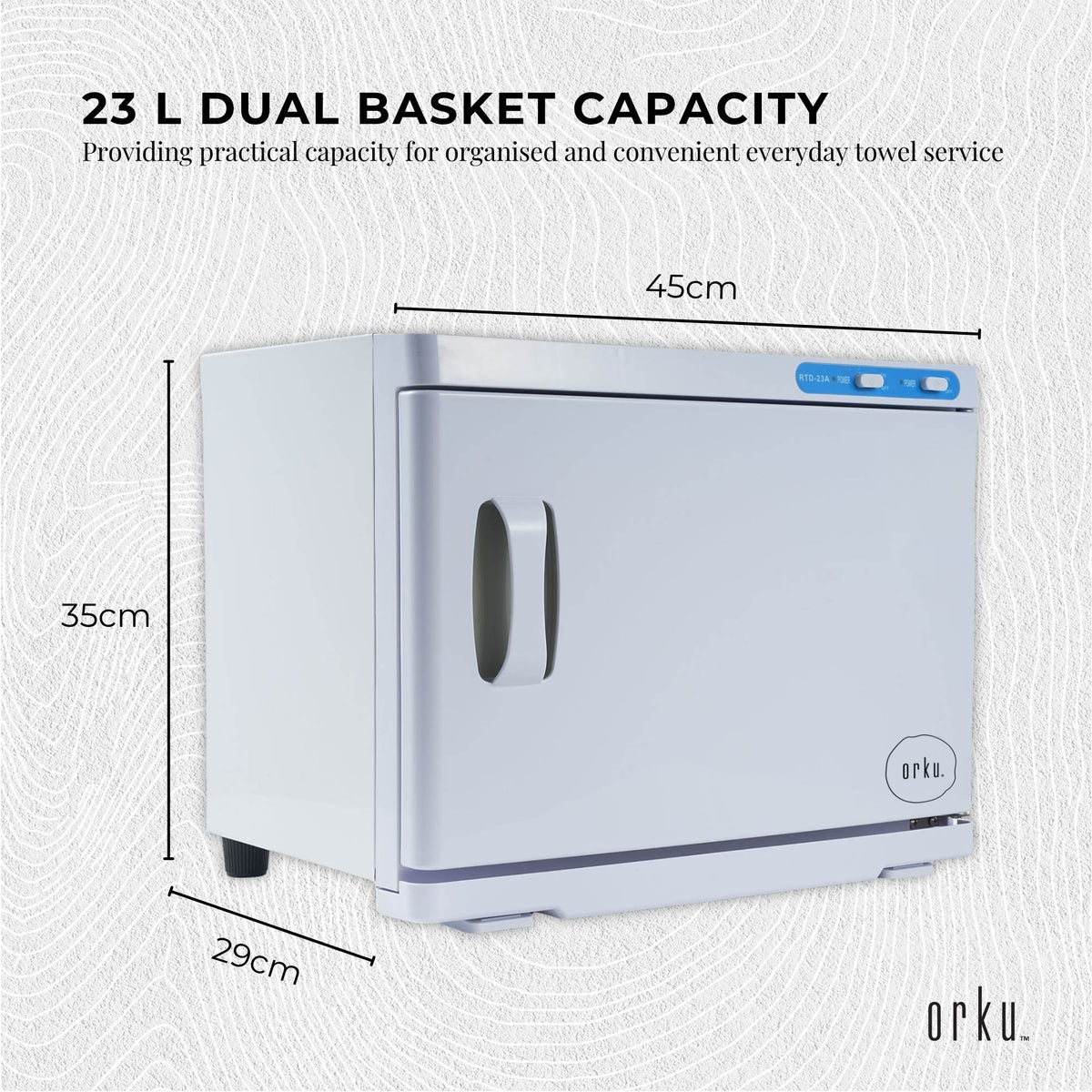 Orku 23L UV Disinfection Electric Towel Warmer Cabinet Salon Spa White