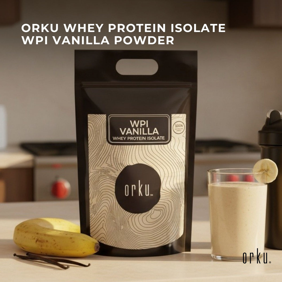Orku 10Kg Whey Protein Isolate WPI Vanilla Powder