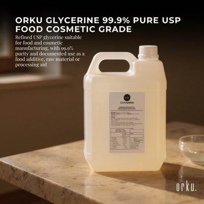 Orku 5L Glycerine 99.9% Pure USP Food Cosmetic Grade - Vegetable Glycerol