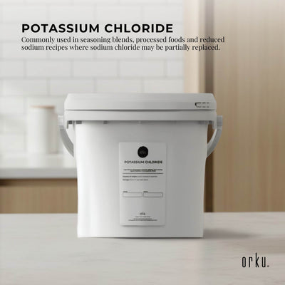 Orku Bulk Potassium Chloride Powder Tub - Food Grade E508 Salt Substitute