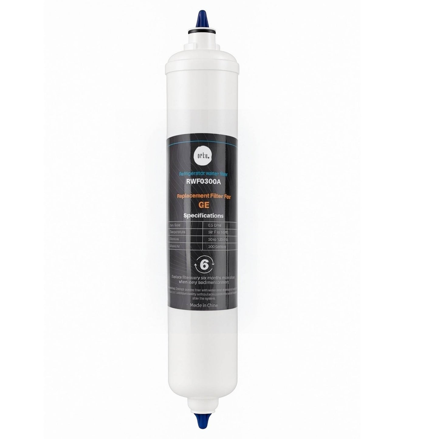 Orku Fridge Water Filter - Universal External Cartridge Replacement - RWF0300A