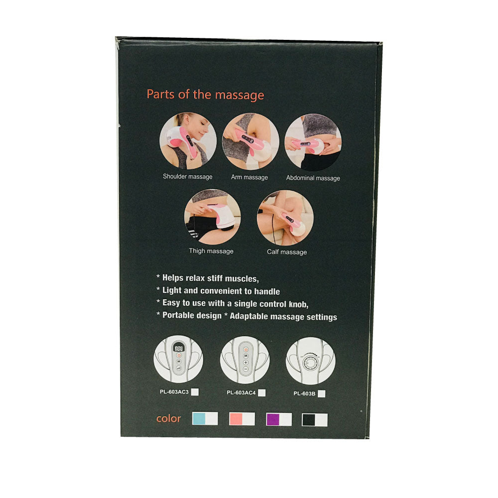 Orku Handheld Body Massager 4 Heads - Adjustable Speed for Neck Back Legs