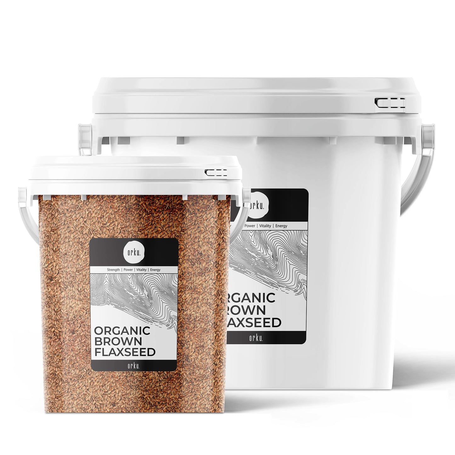 Orku Organic BrownLinseed Flaxseed Whole Grain Non GMO - Tubs