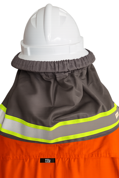 Ozzy Hardhat Shade - UPF50+ Neck Sun Protection - Hi Vis Grey