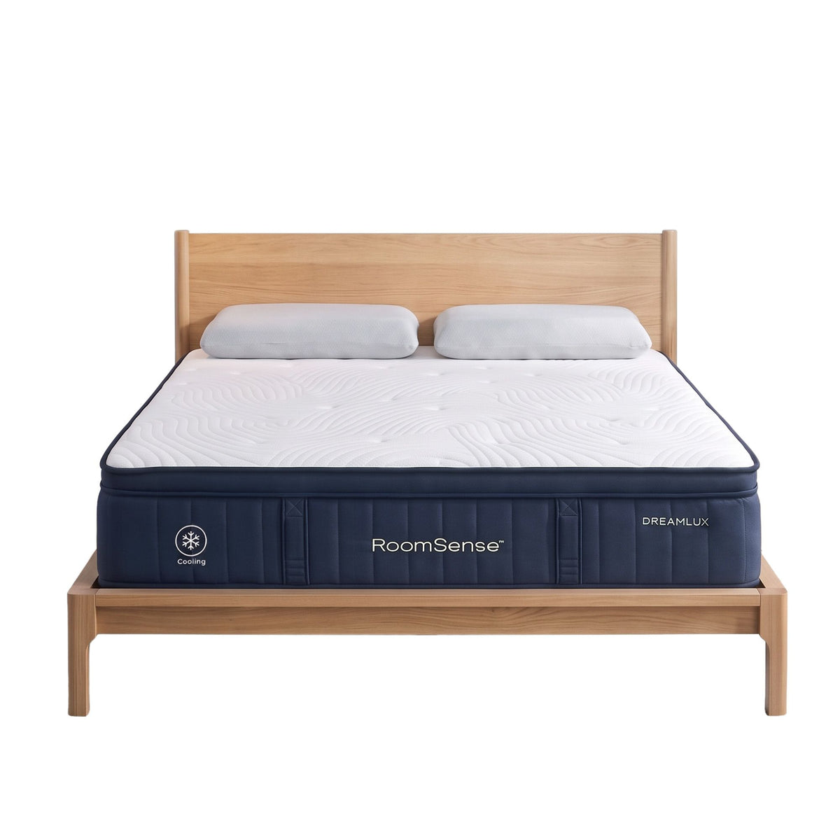 RoomSense Double 34cm Gel Cooling Tencel Mattress Bundle with 2 Pillows