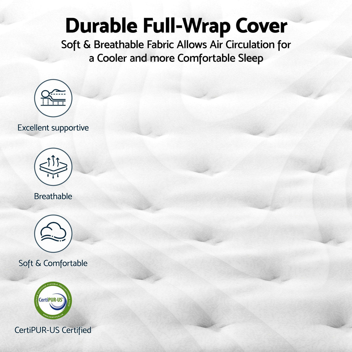 RoomSense Queen Mattress , 30cm Medium Firm Hybrid Mattress with Latex Lumbar Support for Back Pain Relief , Pocket Spring Mattress Queen Size in a Box