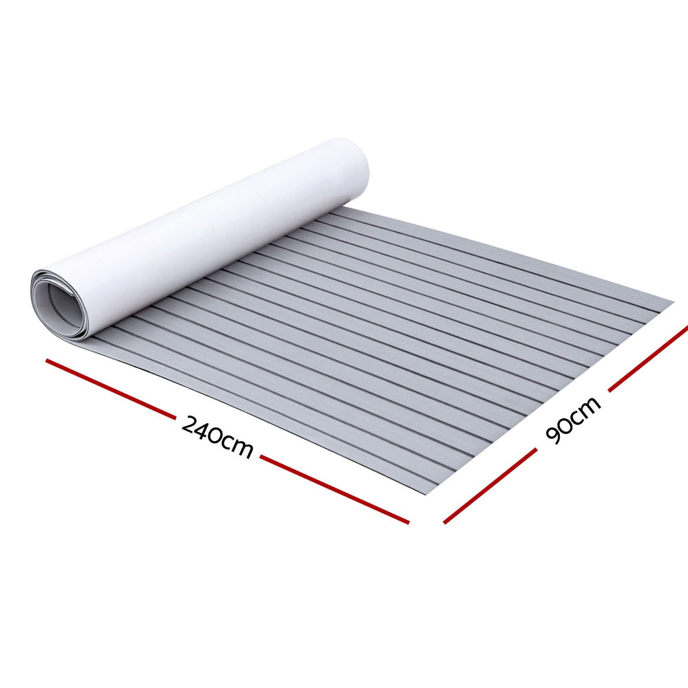 Seamanship EVA Foam Boat Flooring Decking Mat 240x90cm 6mm Light Grey