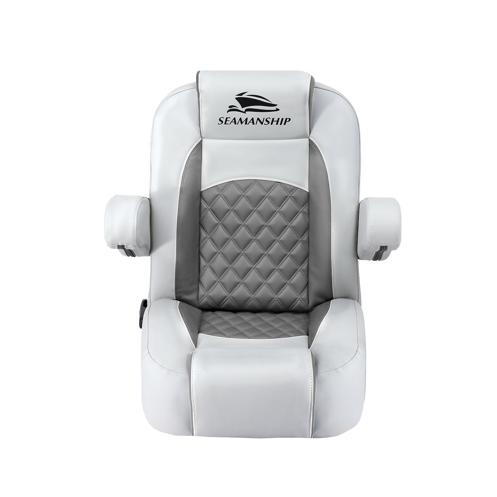 Seamanship Reclining Captain Boat Seat 90°-155° Recline, 19cm Thick Cushion