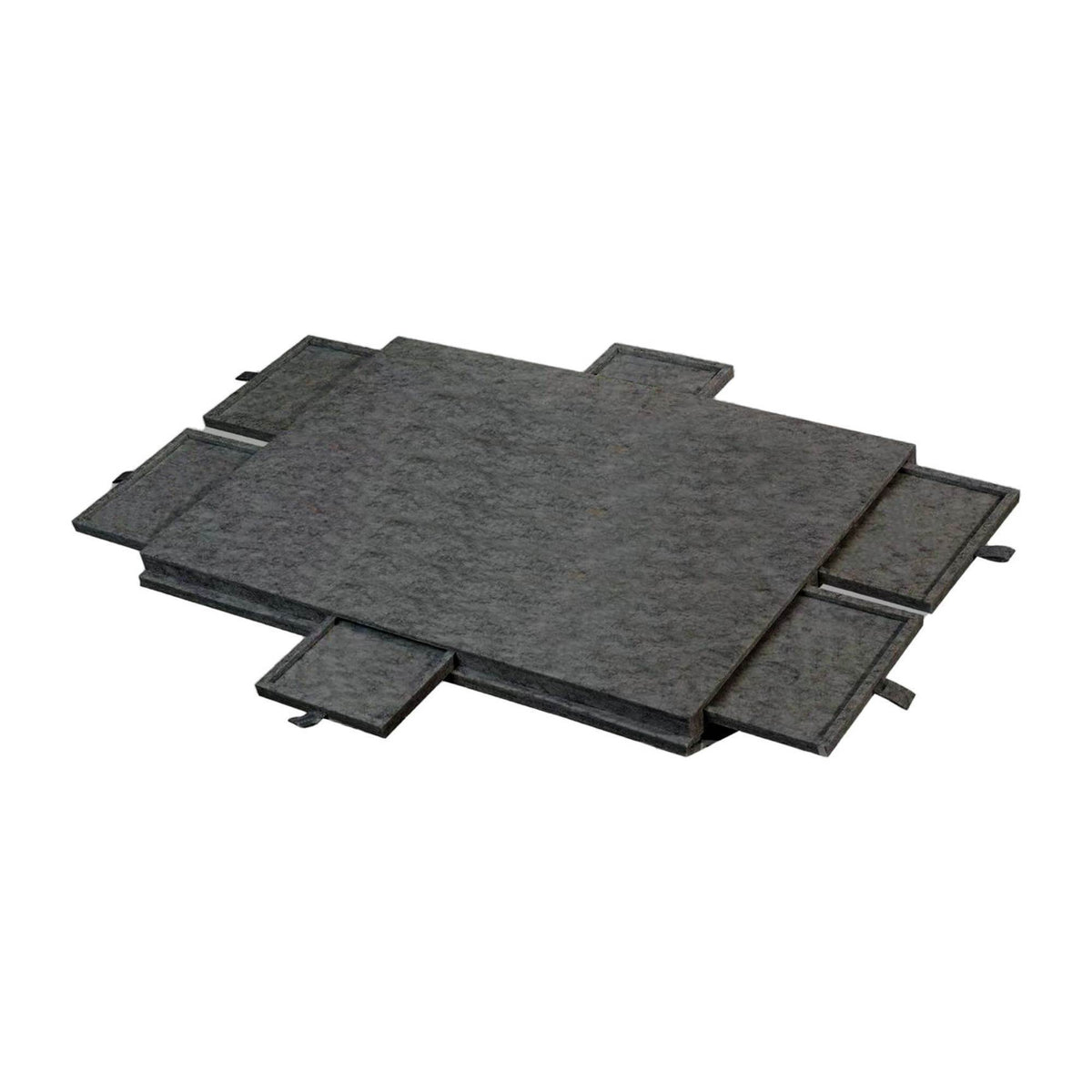 Social Hike Puzzle Board 1500 pcs - Felt Tilt Portable Cover Drawers Grey