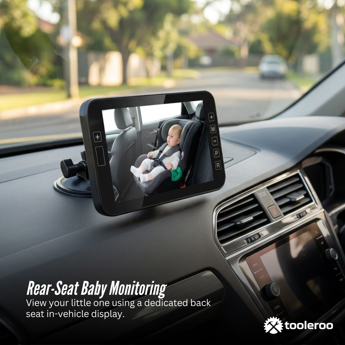 Tooleroo Baby Car Camera Monitor 7" 360 Degree 720P Rear Video Night Vision