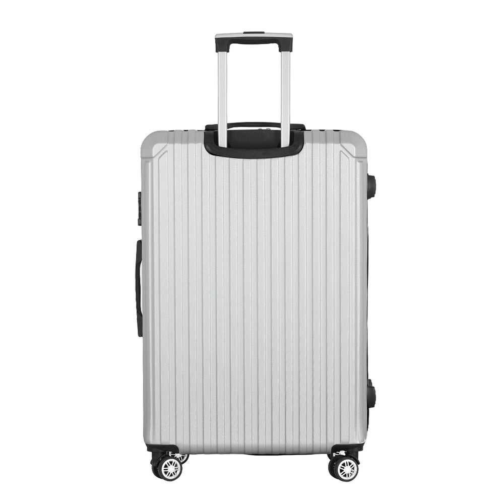 Wanderlite 28-inch Luggage Set with TSA Lock�ABS Hard Shell Travel Suitcase Organiser Luggage Case Light Grey