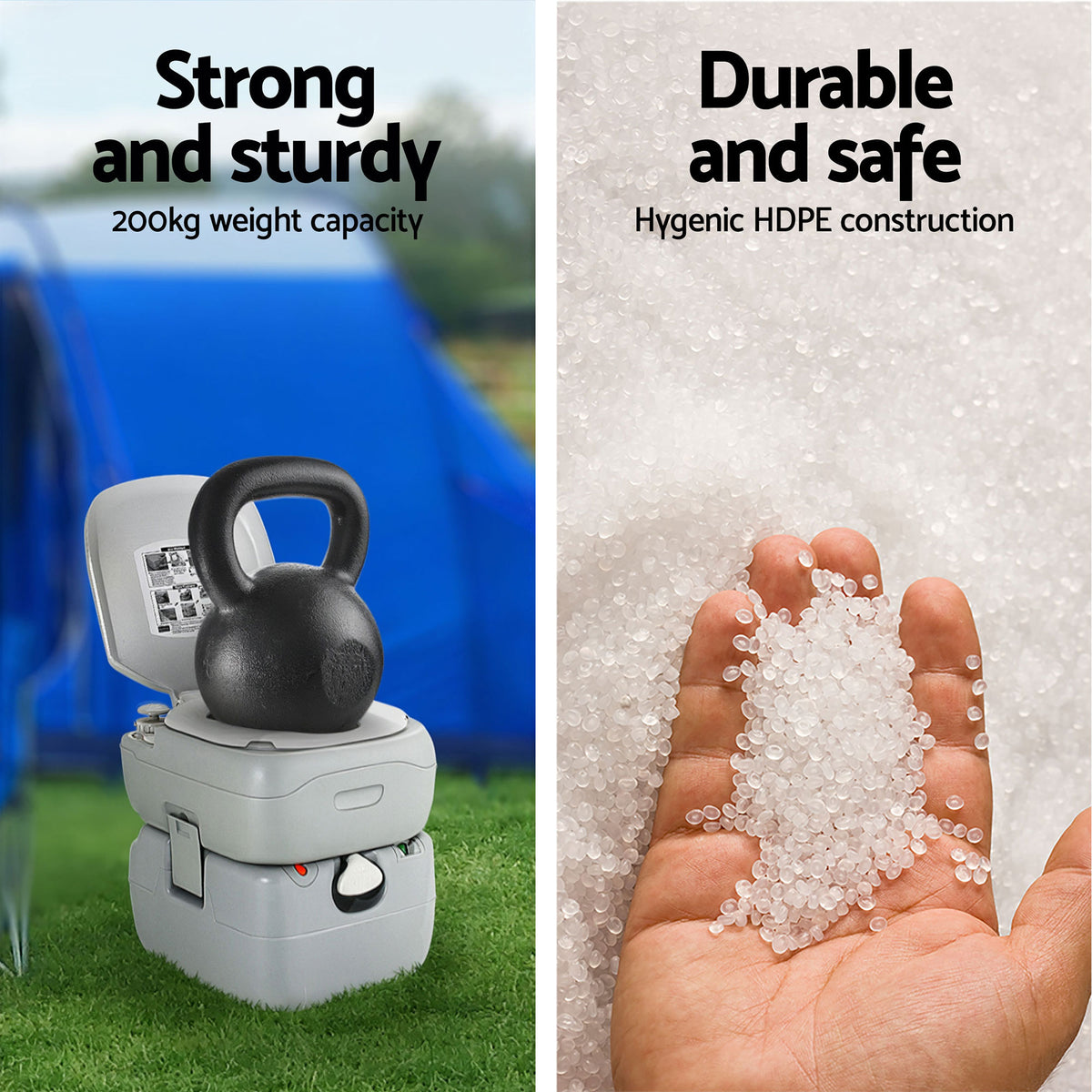 Weisshorn 22L Portable Camping Toilet Shower Tent Changing Room Outdoor Loo Set
