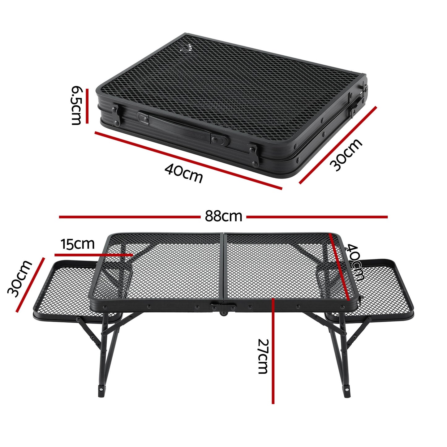 Weisshorn Camping Table Mesh Desktop Lightweight Portable Outdoor Folding Grill Desk