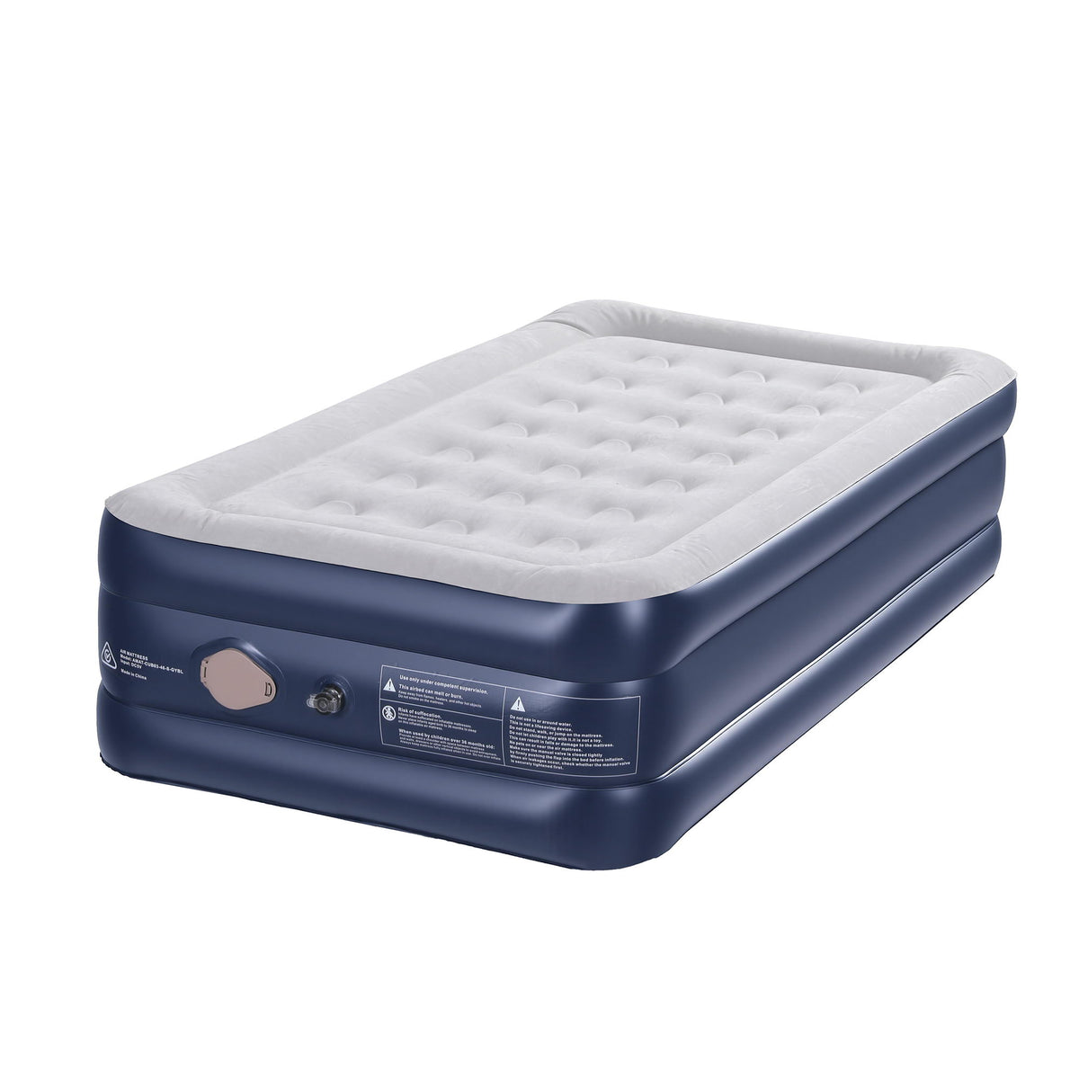 Weisshorn Single Air Mattress with Rechargeable Cordless Pump 46cm
