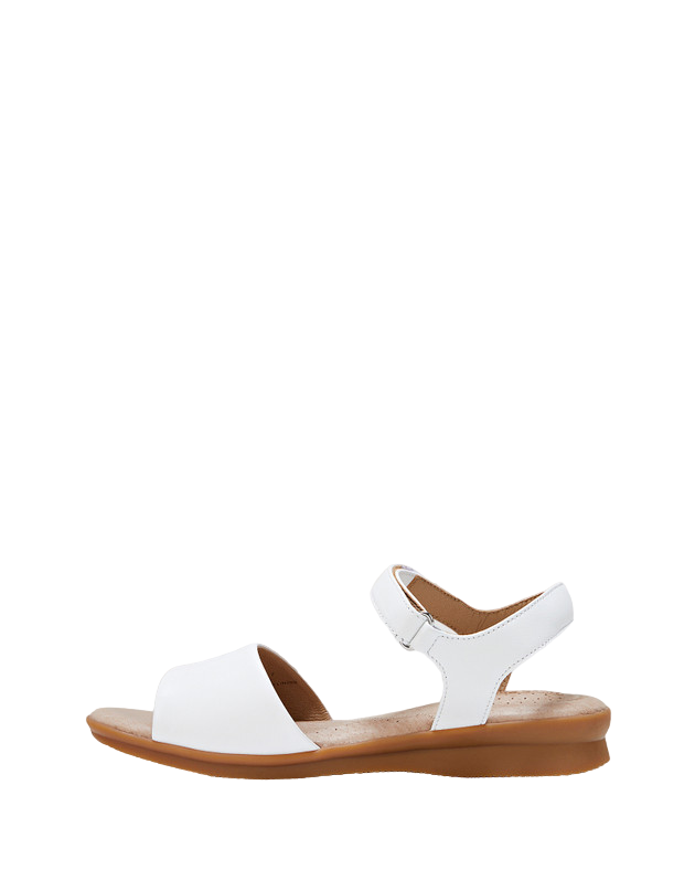 Womens Hush Puppies Nigella Pl White Sandals Slip On Shoes